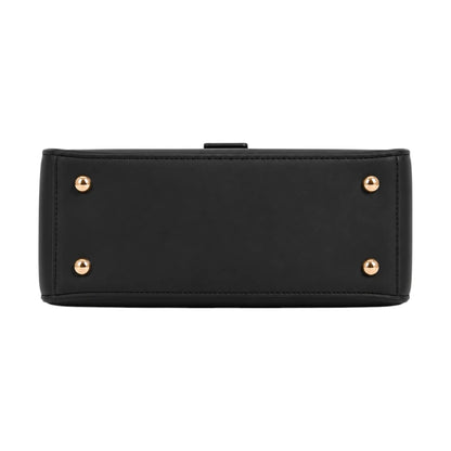 Arzona Black Women’s Shoulder Handbag with Statement Chain Detail