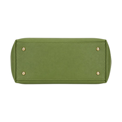 Arzona Green Women’s Shoulder Handbag with Curved Hobo Silhouette