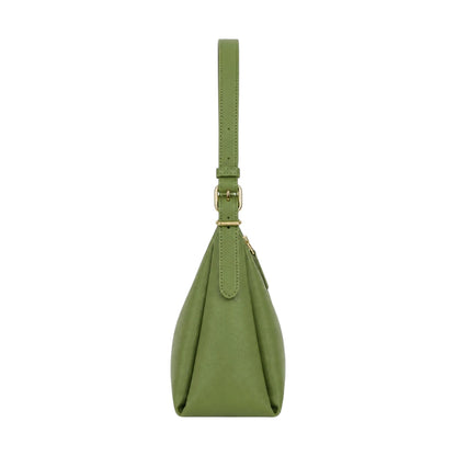 Arzona Green Women’s Shoulder Handbag with Curved Hobo Silhouette
