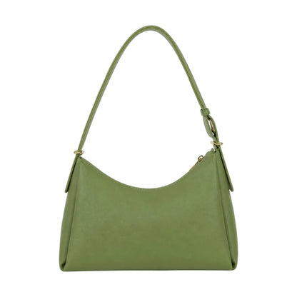 Arzona Green Women’s Shoulder Handbag with Curved Hobo Silhouette