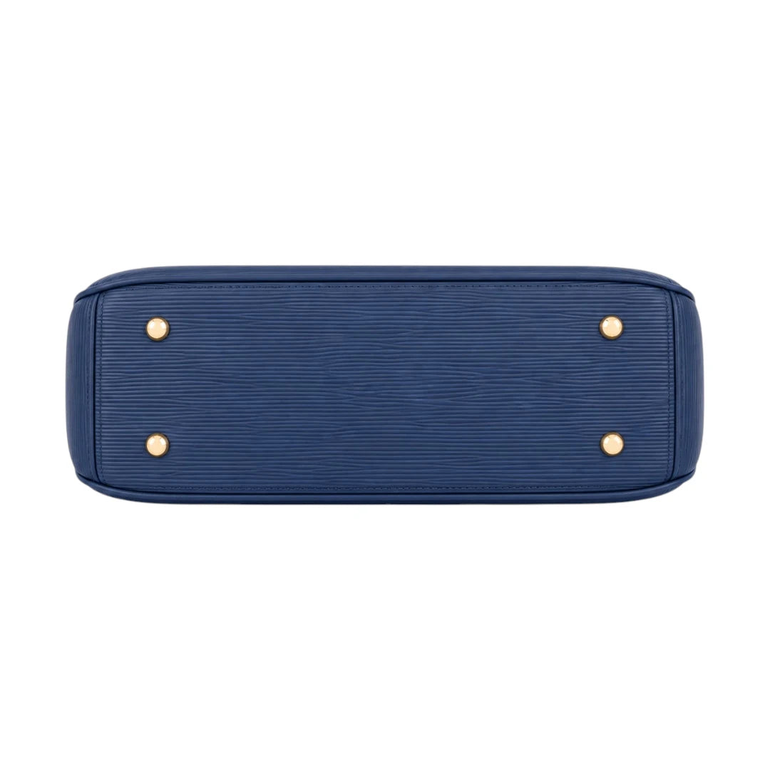  Arzona Navy Shoulder Handbag with Elegant Gold-Tone Strap Accents