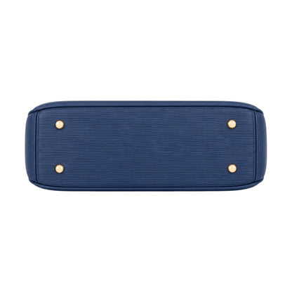  Arzona Navy Shoulder Handbag with Elegant Gold-Tone Strap Accents