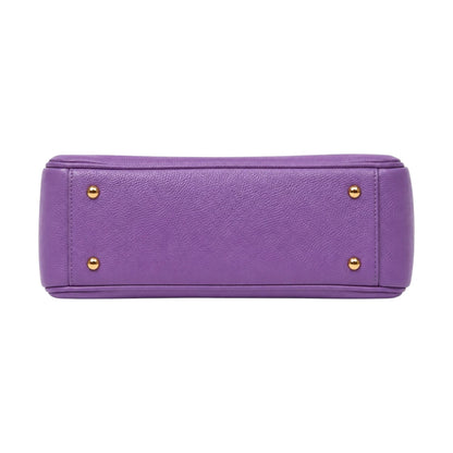 Arzona Purple Women’s Shoulder Handbag with Gold-Tone Buckle